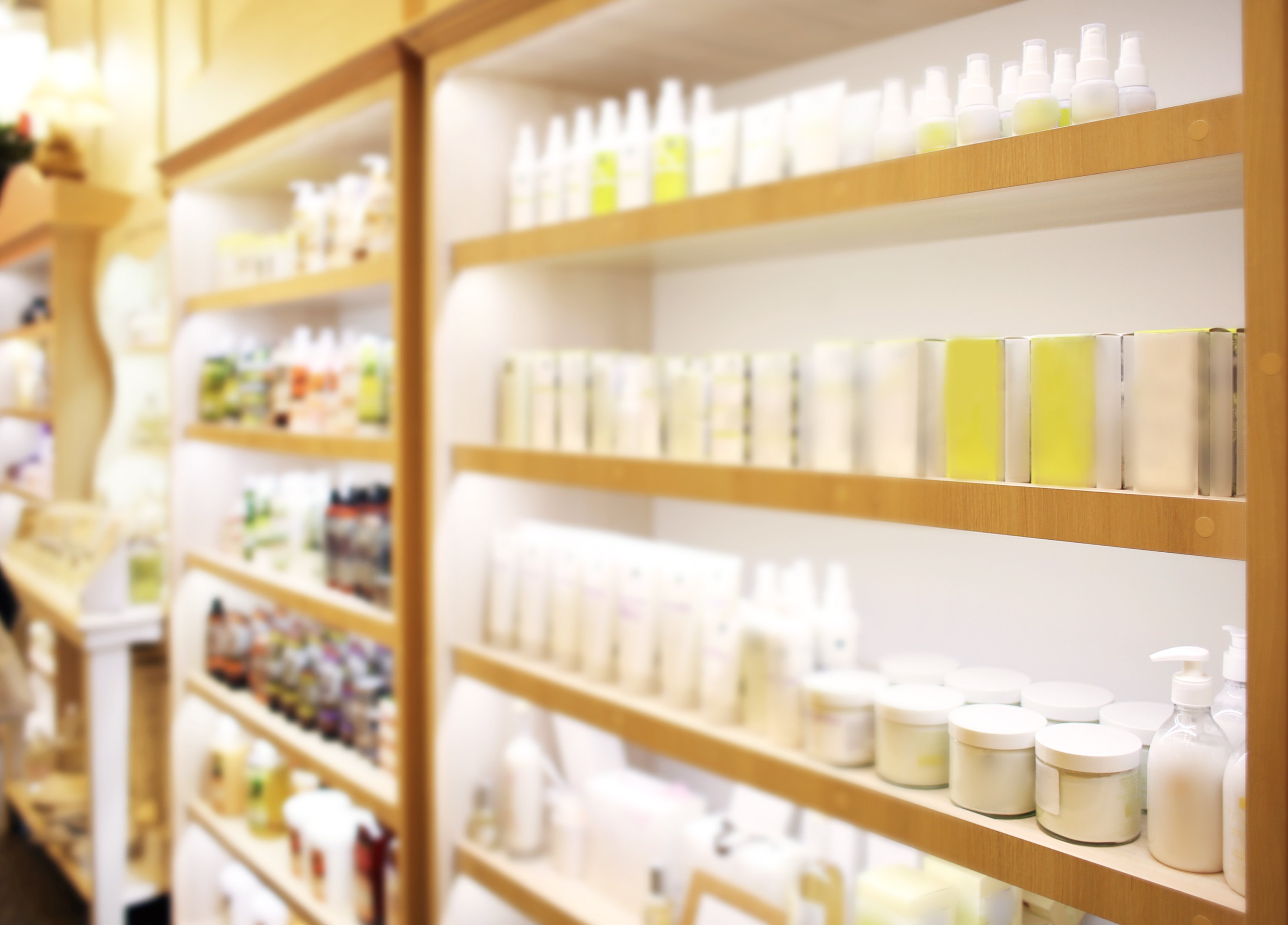products on shelf