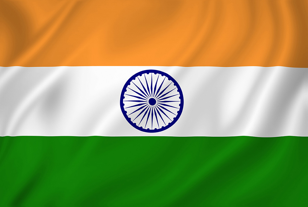 The image shows the flag of India.