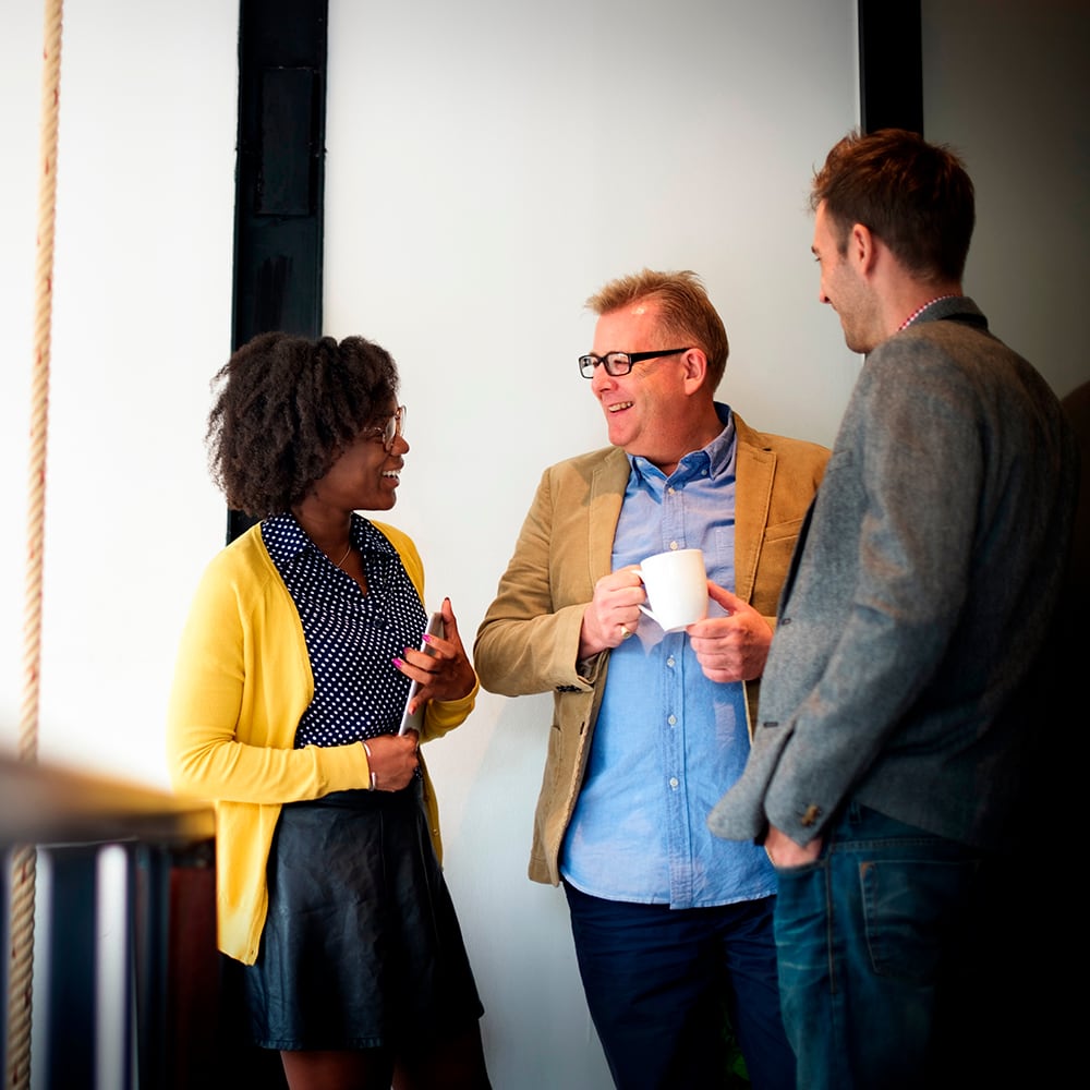 career people talking