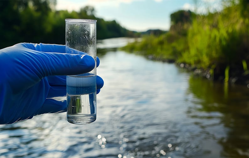 Amostragem de PFAS para análises ambientais