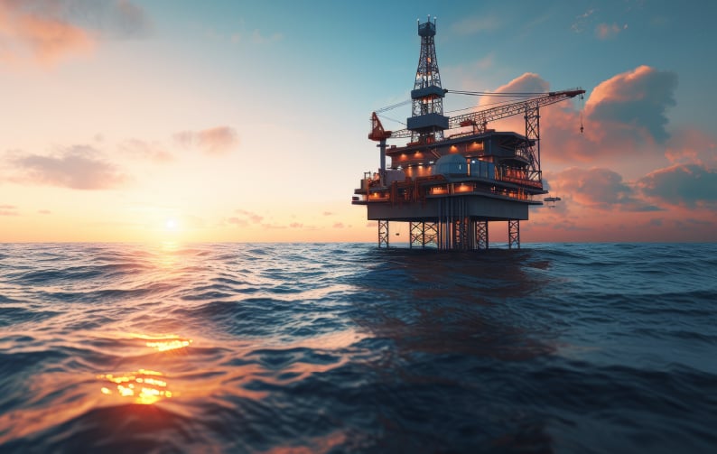 Plataforma de Petróleo no mar