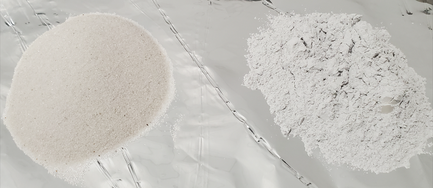 Picture 4: Ottawa sand before and after milling.