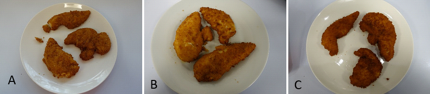 3 pieces of chicken cooked differently, air fryer, oven and deep fat