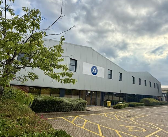exterior of als coventry laboratory, cloudy weather