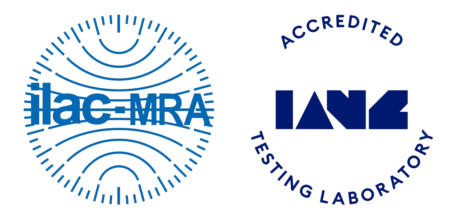 Accredited IANZ testing laboratory logo png