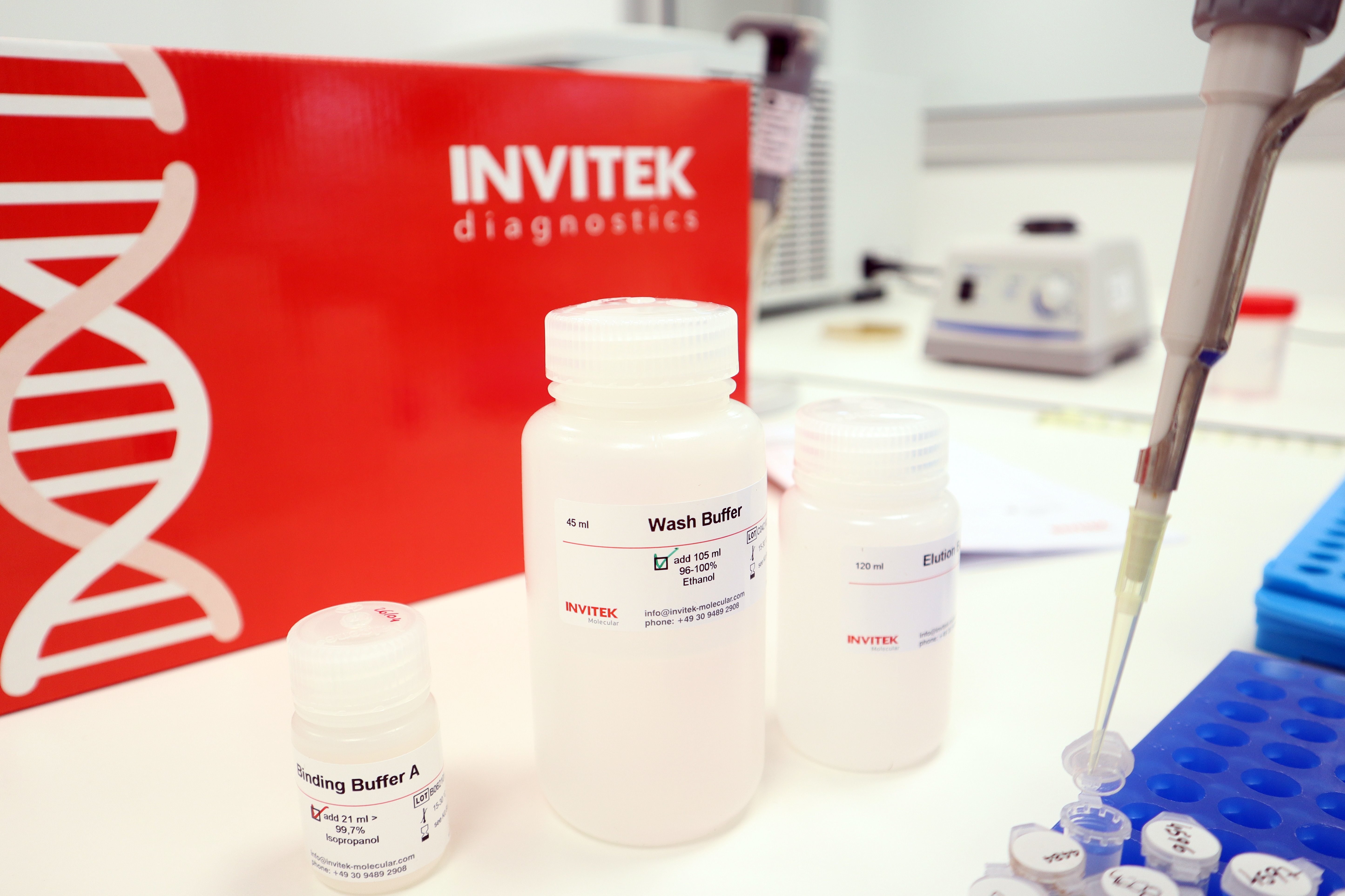 InviSorb kit box in lab