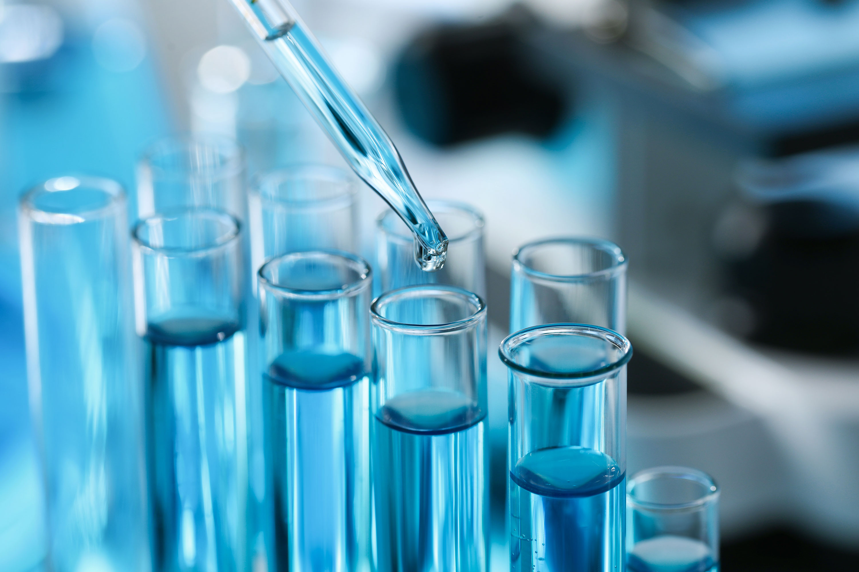 A clinical sample being prepared for analysis in a safety laboratory