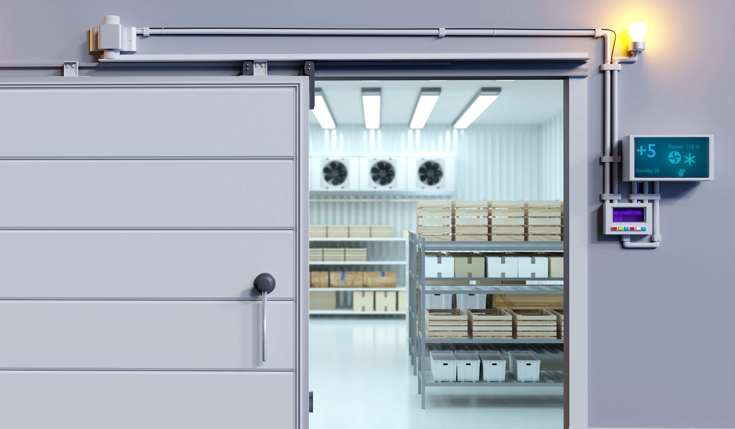 Gate to refrigerated storage