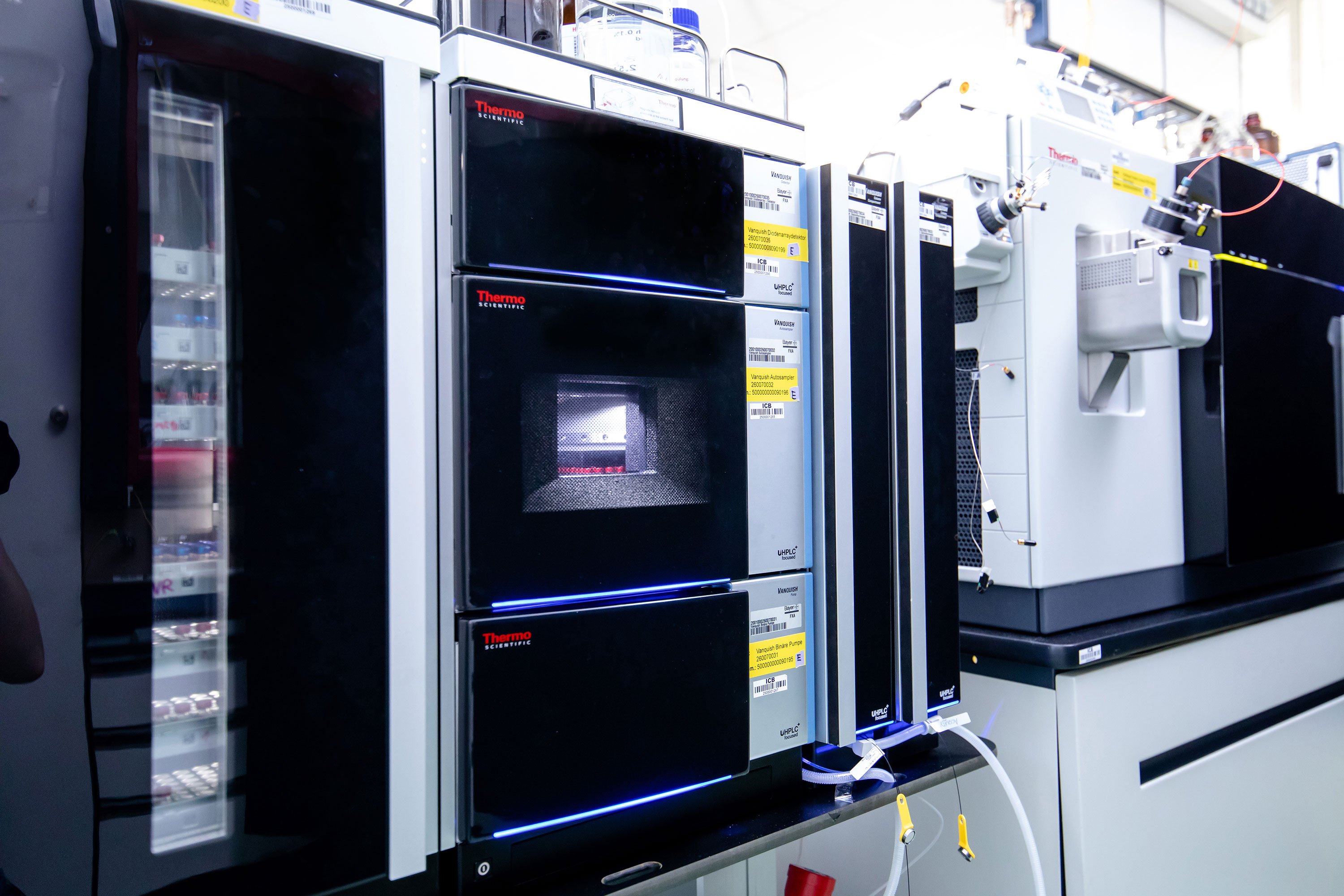 Example of our state-of-the-art mass spectrometry setup
