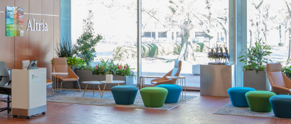 HQ lobby with chairs