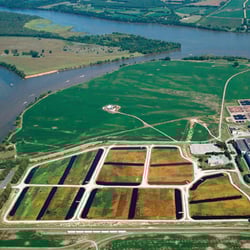 aerial view of wetlands