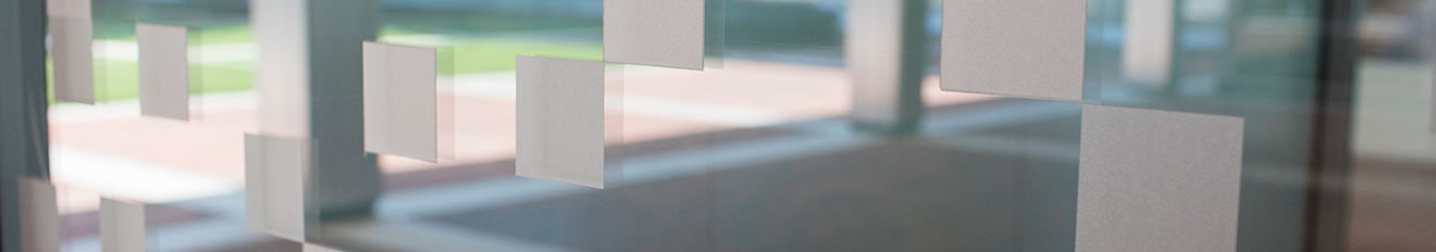 Glass door with Altria mosiac