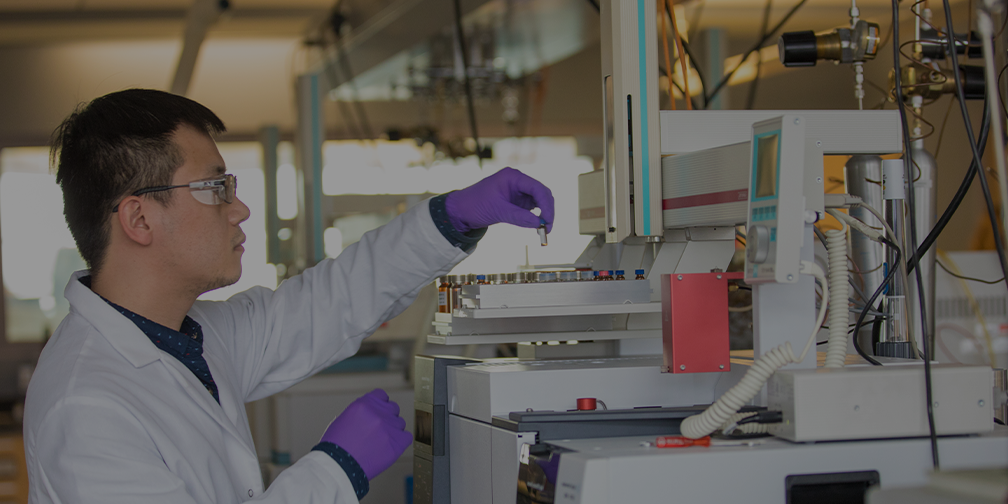 male scientist working in the lab