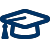 Icon of graduation hat