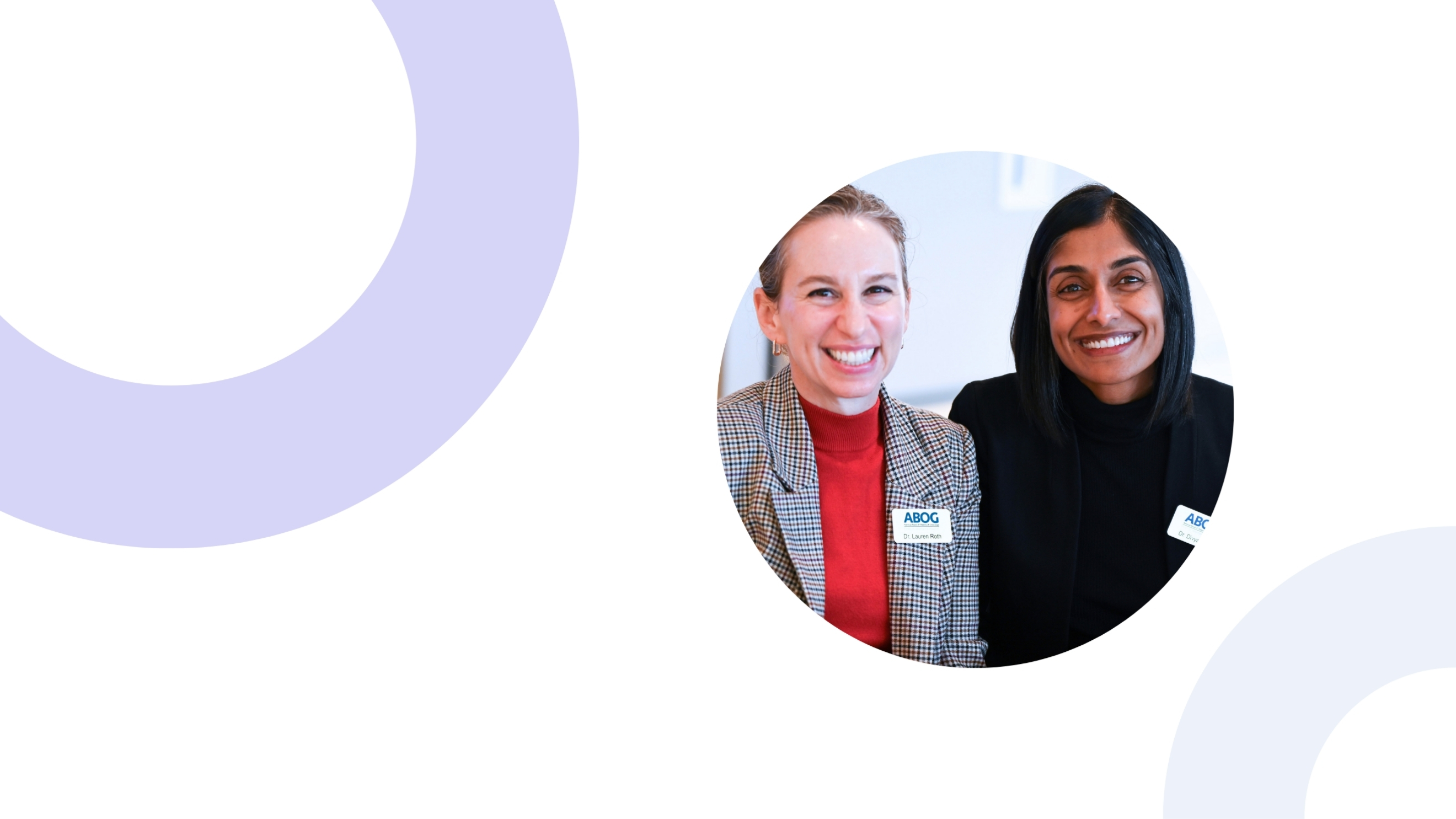 Two women physicians smiling together