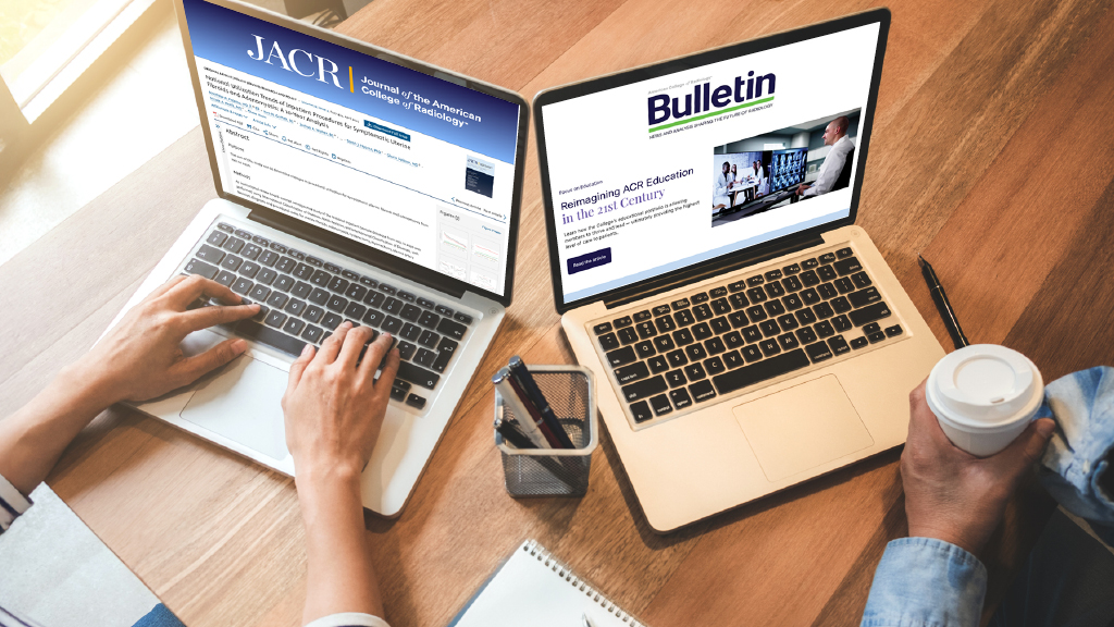 Editorial image introducing podcasts featuring physicians Join Luh, MD, FACR, and Madison Wulfeck, MD.