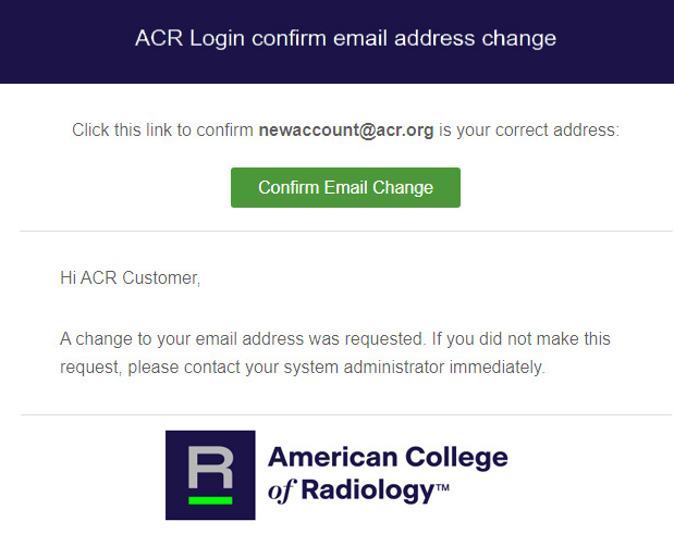 Confirm Address Change Button