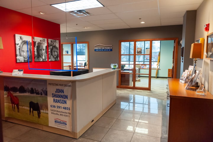 a counter in a room