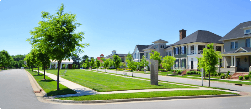 A community grass area.