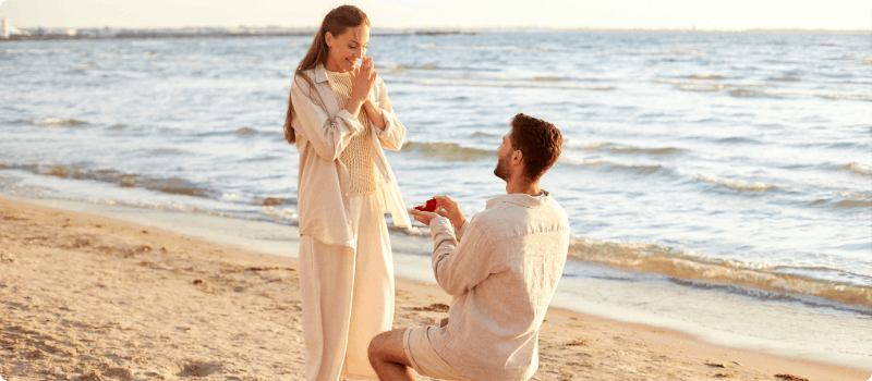 A beach proposal.