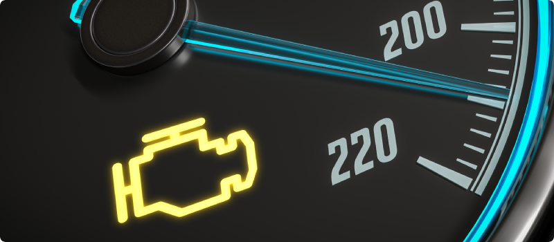 Check engine warning light
