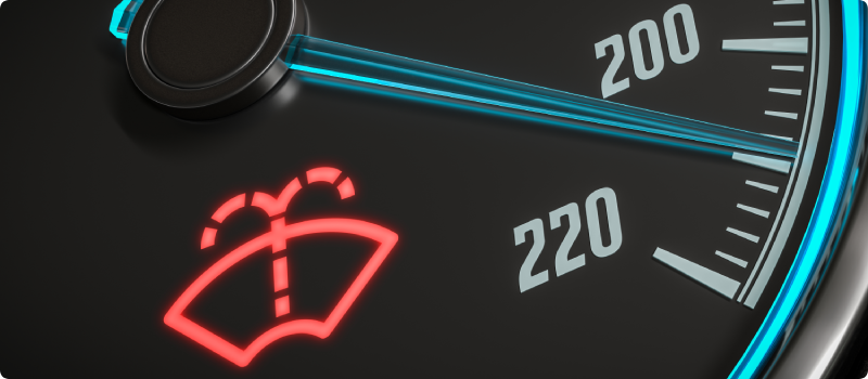 Washer fluid warning light