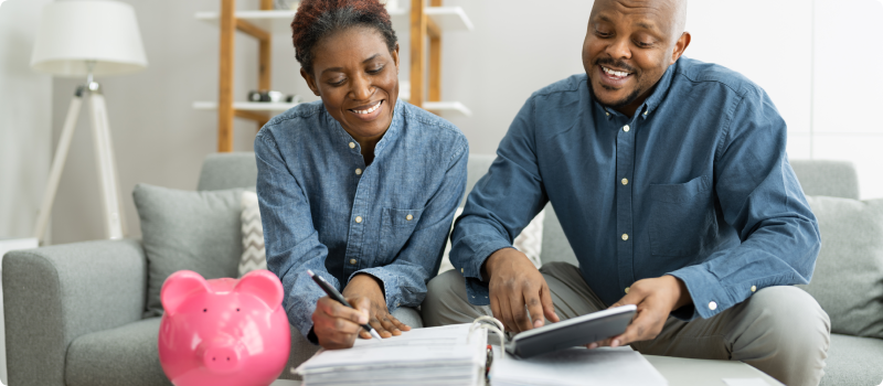 a couple going over their budget