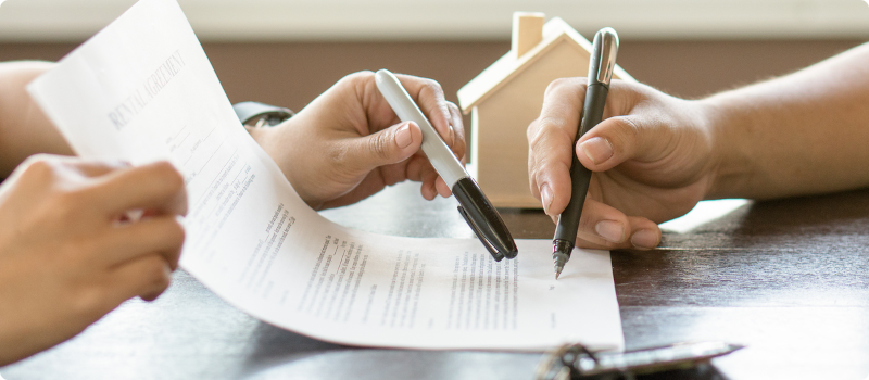 signing housing paperwork