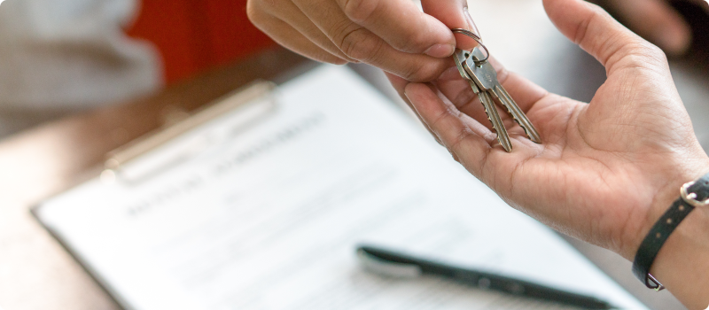 exchanging keys after signing paperwork