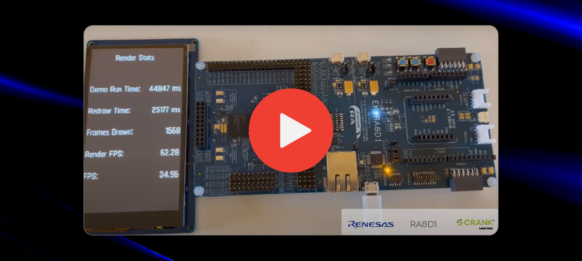 Powering Next-Gen Renesas RA8D1 MCUs with Crank's GUI Expertise 