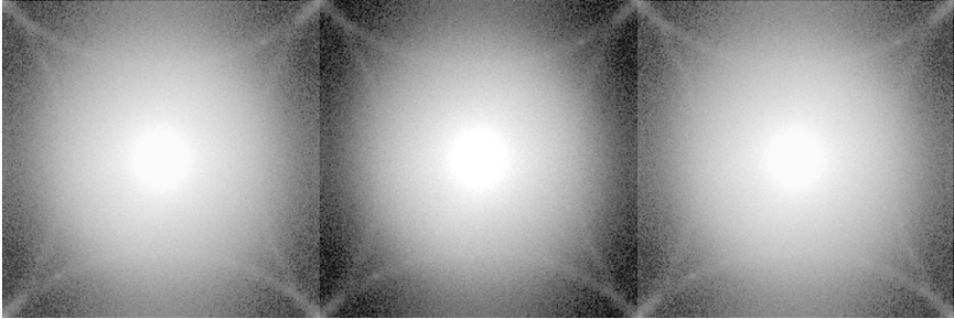 Aliasing becomes very obvious with strong signal at an even lower magnification (23kx).