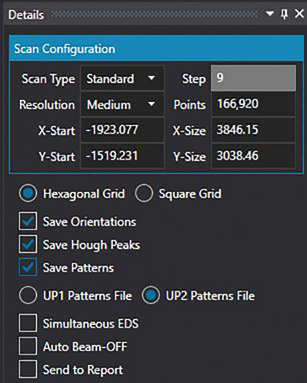 Shows a screenshot of the Scan Details window within APEX.