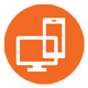 icon of monitor and mobile