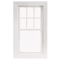 White Double-hung window with top grilles