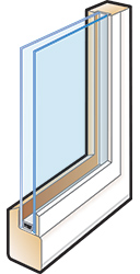 Dual pane window corner