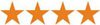 four orange stars in a row