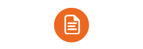 documents icon in an orange circle