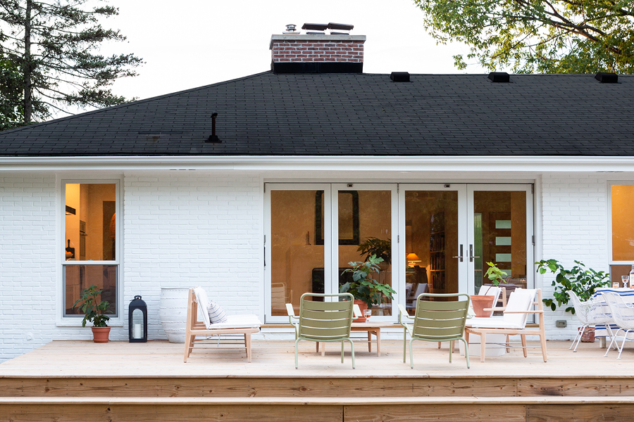 Michelle McAdams home renovation project, after inserting Andersen big doors.