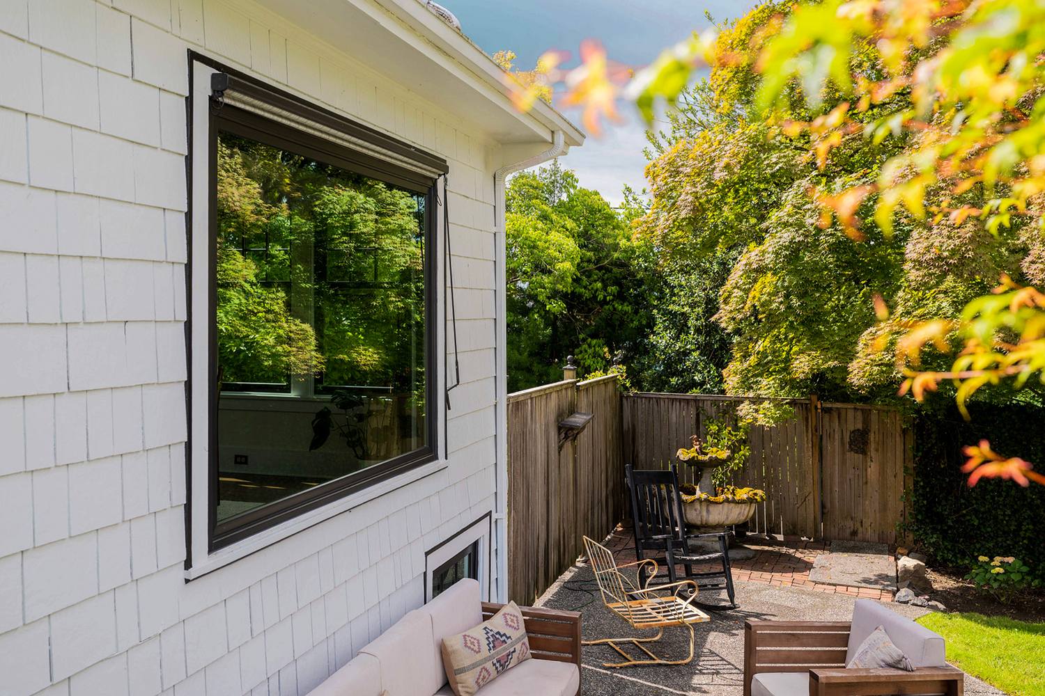 Exterior view of a patio picture window from Renewal by Andersen