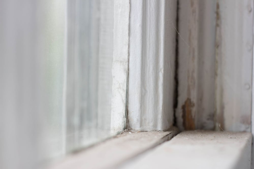 Close up on an old window