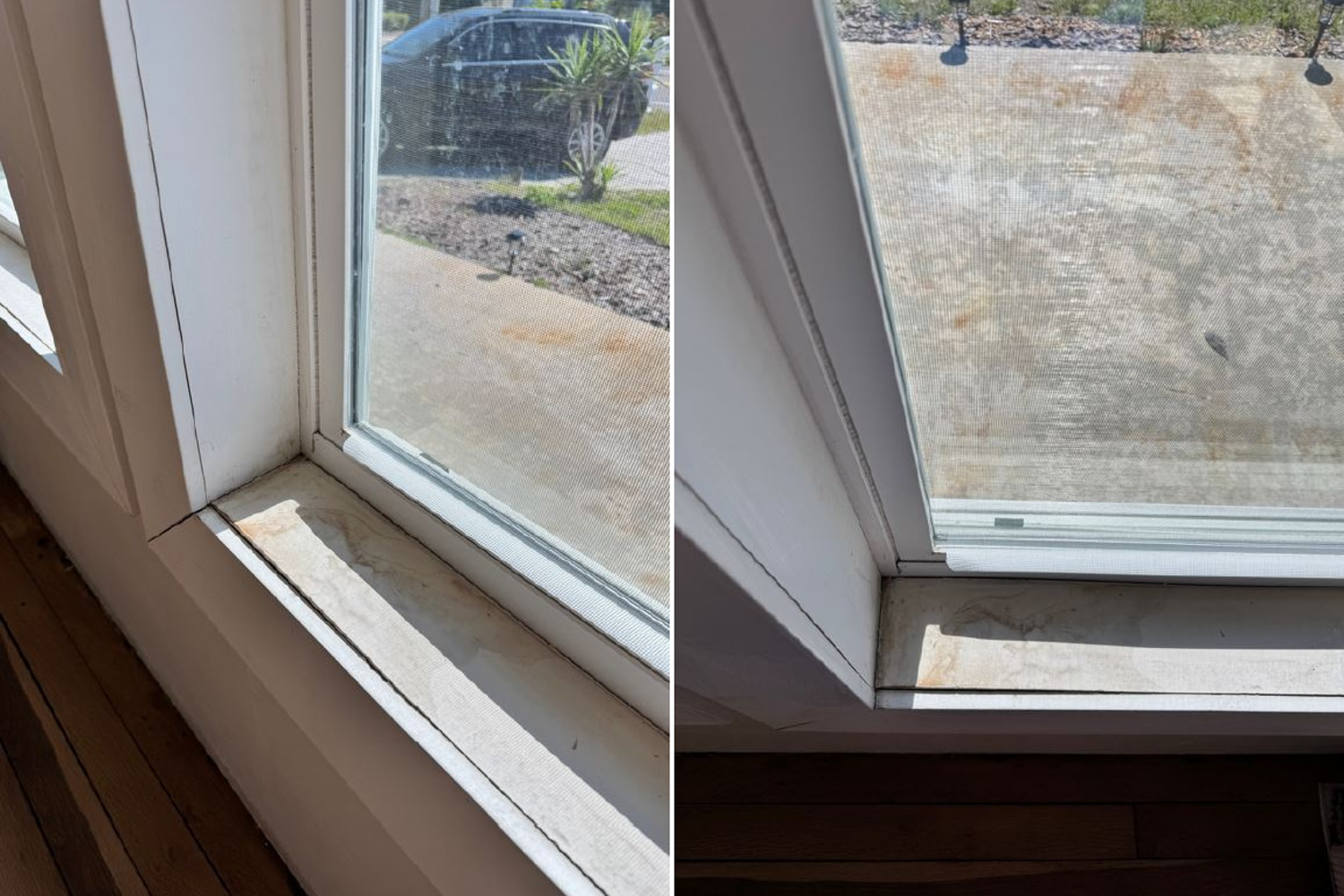 Before and After view of replacing your window by yourself vs professional service