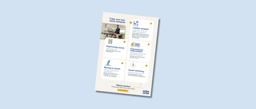 Infographic 5 tips voor een vitale werkplek