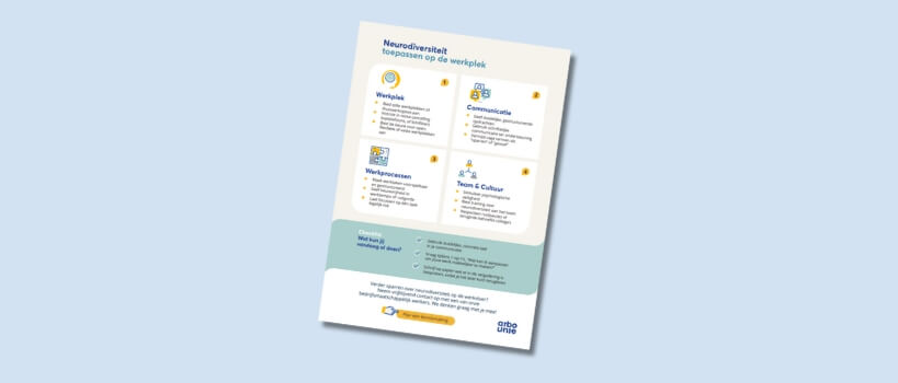 Infographic neurodiversiteit toepassen op de werkvloer