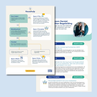 Keuzehulp voor re-integratie spoor 2 trajecten