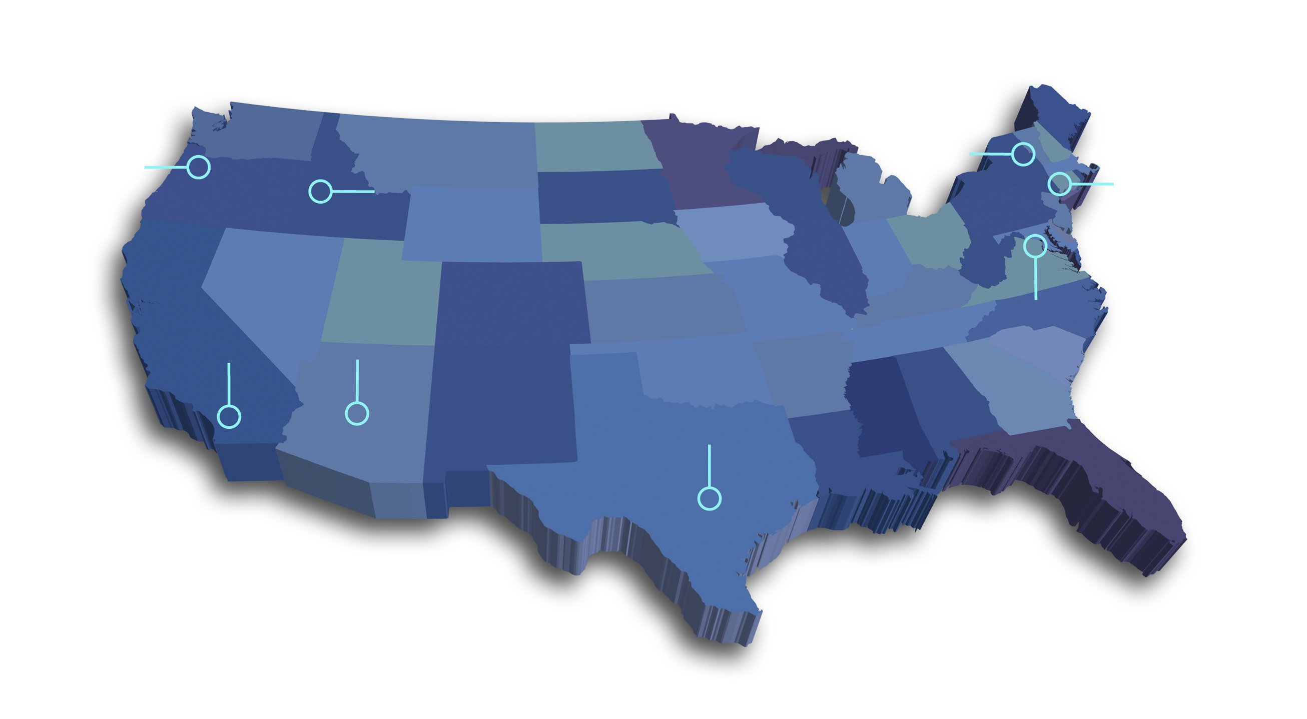 US map - locations