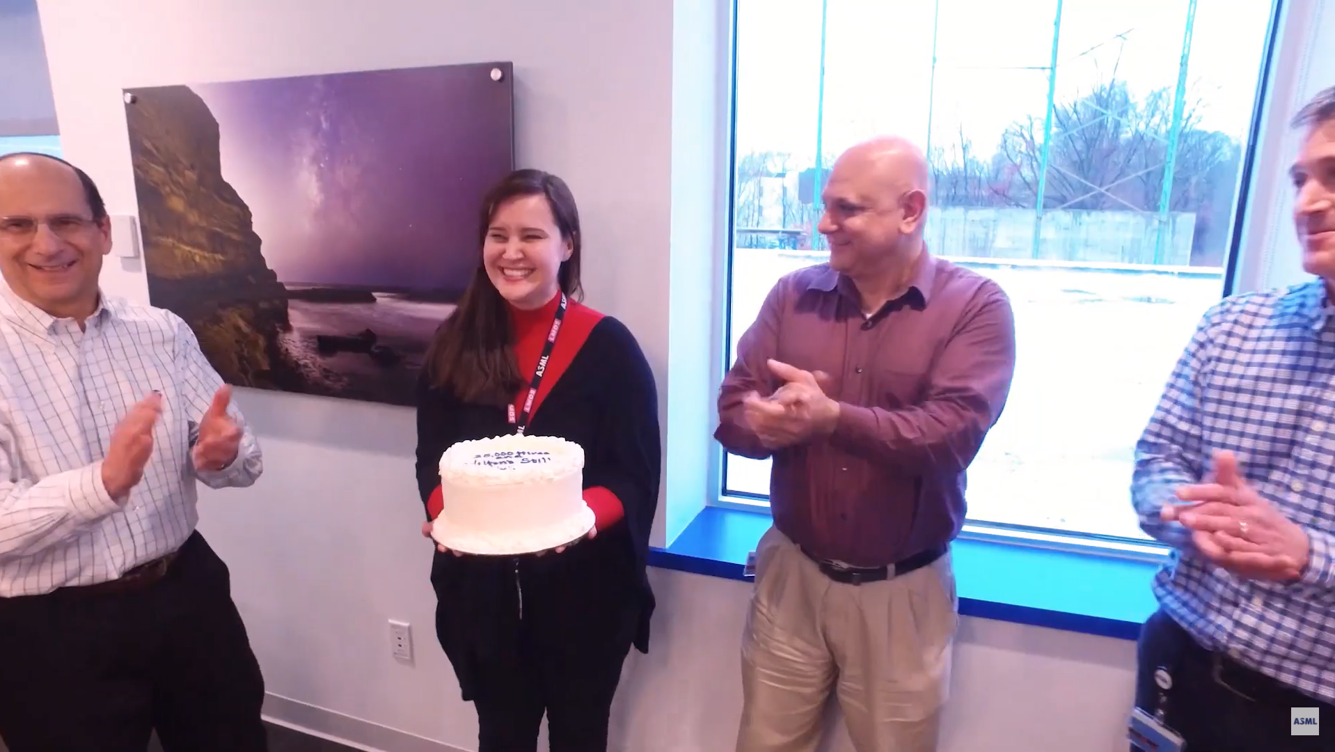 Oksana is welcomed as the 25,000th employee at ASML.