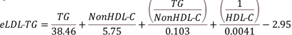 LDL-TG Equation