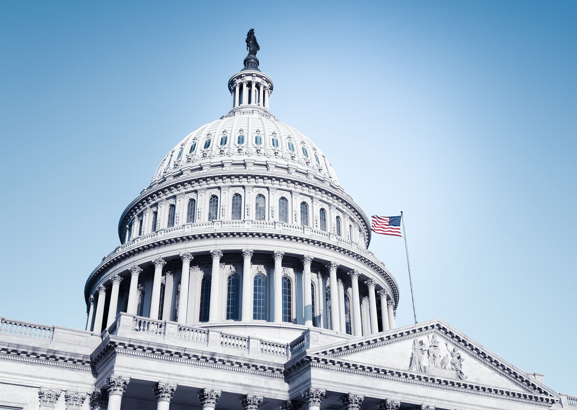 Picture of the Capital dome with blue sky in the background
