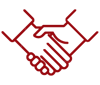red icon: two hands shaking