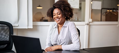 Young woman on a video conference